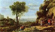 Claude Lorrain Landscape with David at the Cave of Adullam painting